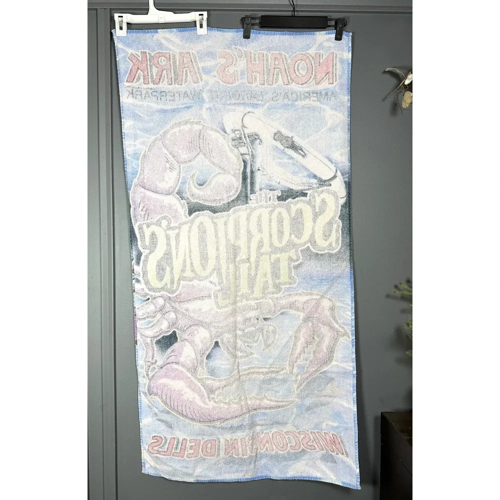 Vintage Noah's Ark‎ Beach towel Scorpions Tail Amusement Waterpark Towel